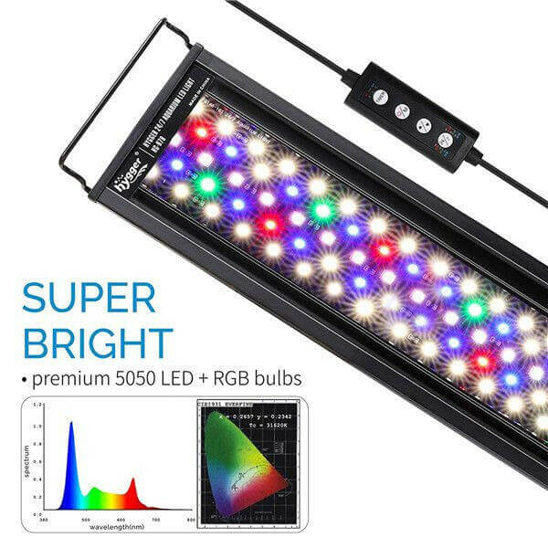 HYGGER Advanced Full Spectrum LED Aquarium Light.