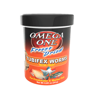 Omega One® Freeze Dried Tubifex Worms 0.85 Oz..