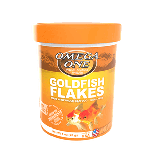 Omega One Goldfish Flakes.