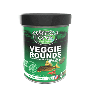 Omega One® Sinking Veggie Rounds.