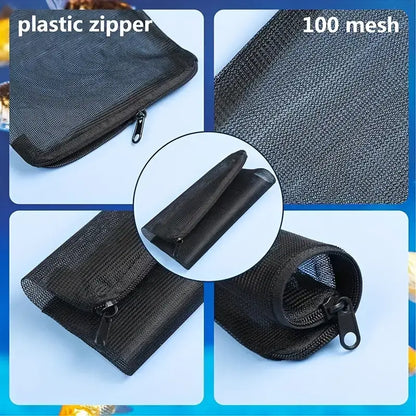 10pcs Aquarium Filter Bags with Zipper, for Activated Carbon, Ceramic Ring And More