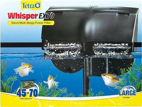 Tetra Whisper EX 70 Filter For 45 To 70 Gallon aquariums, Silent Multi-Stage Filtration.