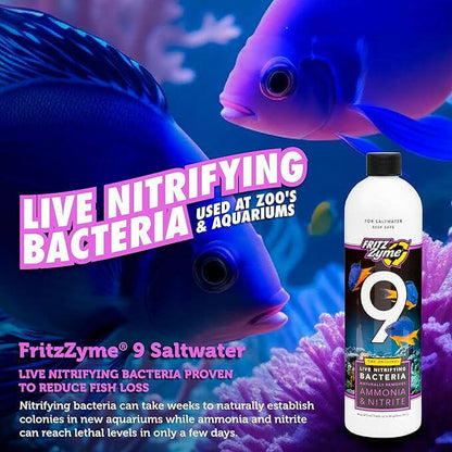 FritzZyme 9 Live Nitrifying Bacteria for Saltwater Fish.