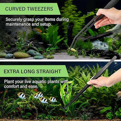 Aquarium Aquascape Tools Kit, 4 in 1 Anti-Rust.