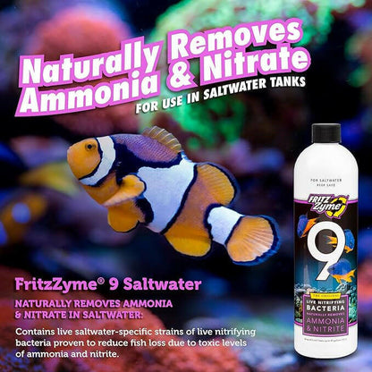 FritzZyme 9 Live Nitrifying Bacteria for Saltwater Fish.