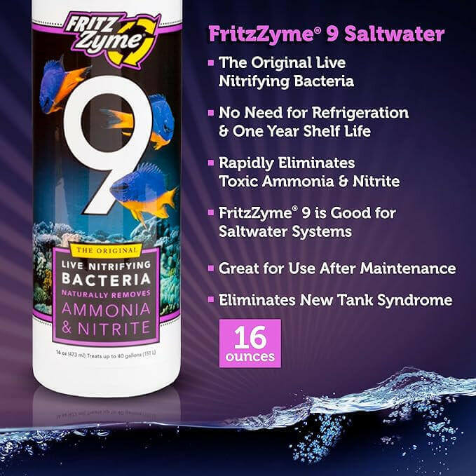 FritzZyme 9 Live Nitrifying Bacteria for Saltwater Fish.