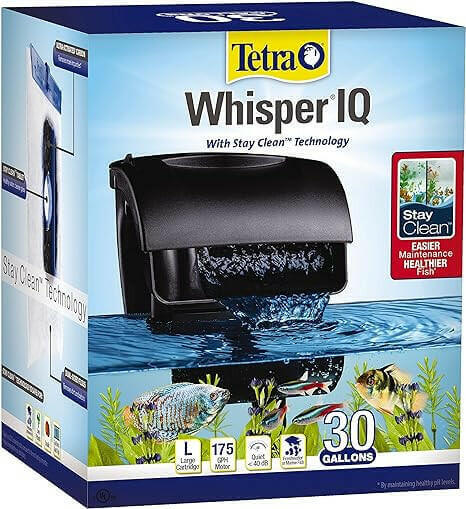 Tetra Whisper IQ Power Filter with Stay Clean Technology.