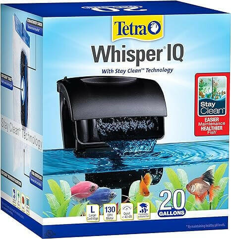 Tetra Whisper IQ Power Filter with Stay Clean Technology.