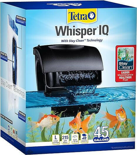 Tetra Whisper IQ Power Filter with Stay Clean Technology.