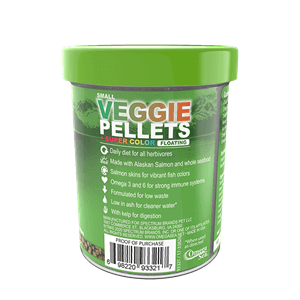 Omega One® Small Floating Veggie Pellets.