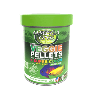 Omega One® Small Floating Veggie Pellets.