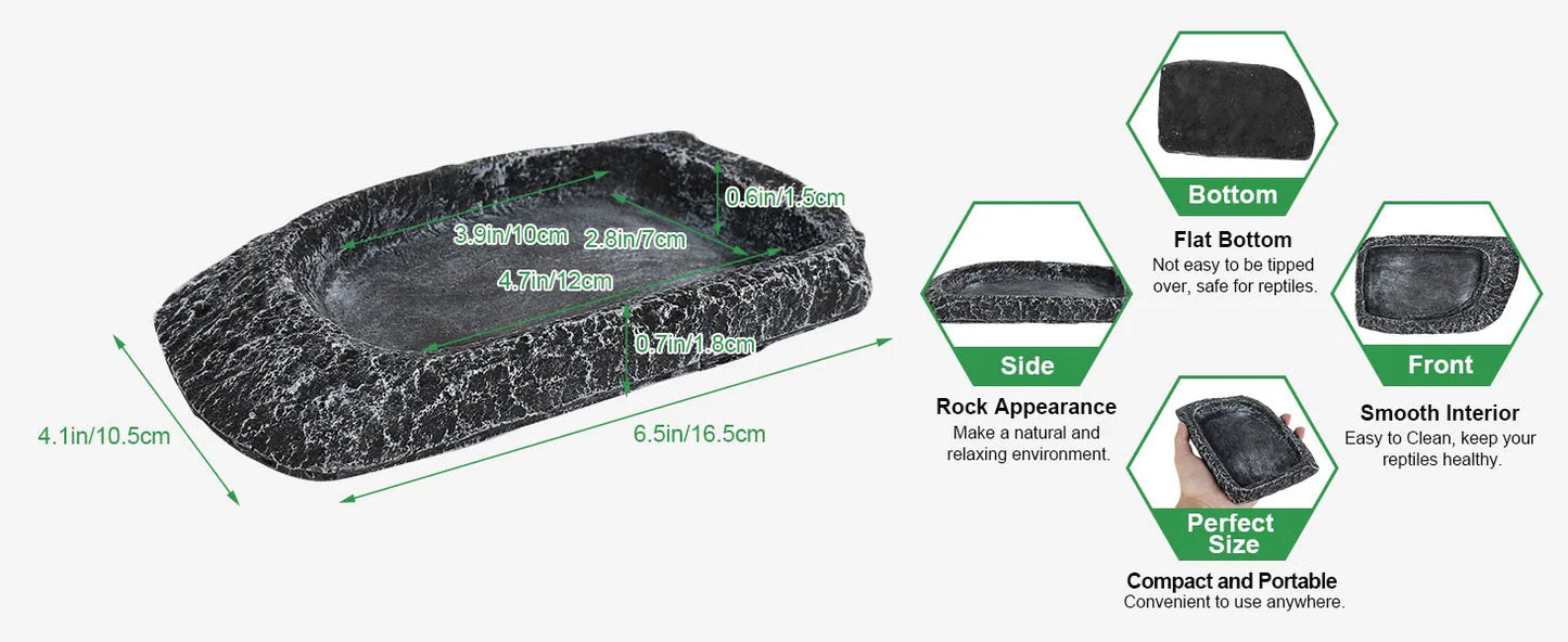Hygger ZOO 2-in-1 Retile Water & Food Dish
