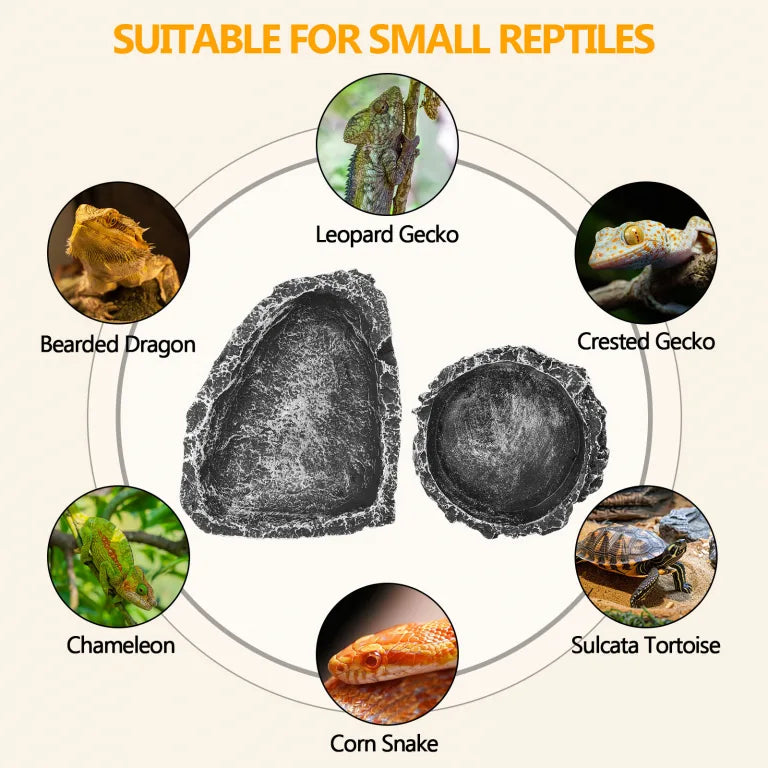 Hygger ZOO Reptile Water Dish Food Bowl