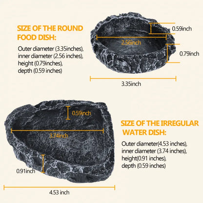 Hygger ZOO Reptile Water Dish Food Bowl