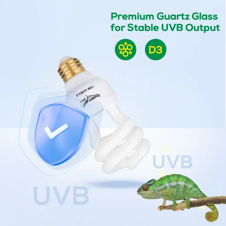 Hygger ZOO UVA UVB Spiral Tube Fluorescent Reptile Light