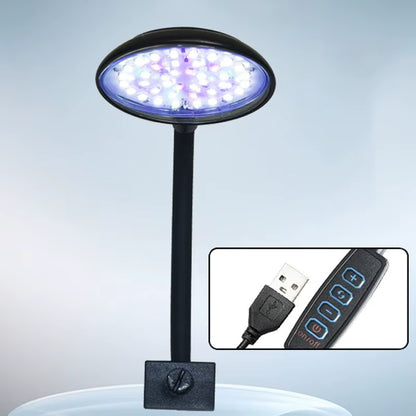Clip On Aquarium LED  Light USB RGB/White 14 Lighting Modes 5 Brightness Adjustment