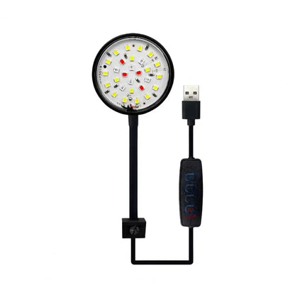 USB LED Fish Tank Clip Lamp, Full Spectrum Waterproof