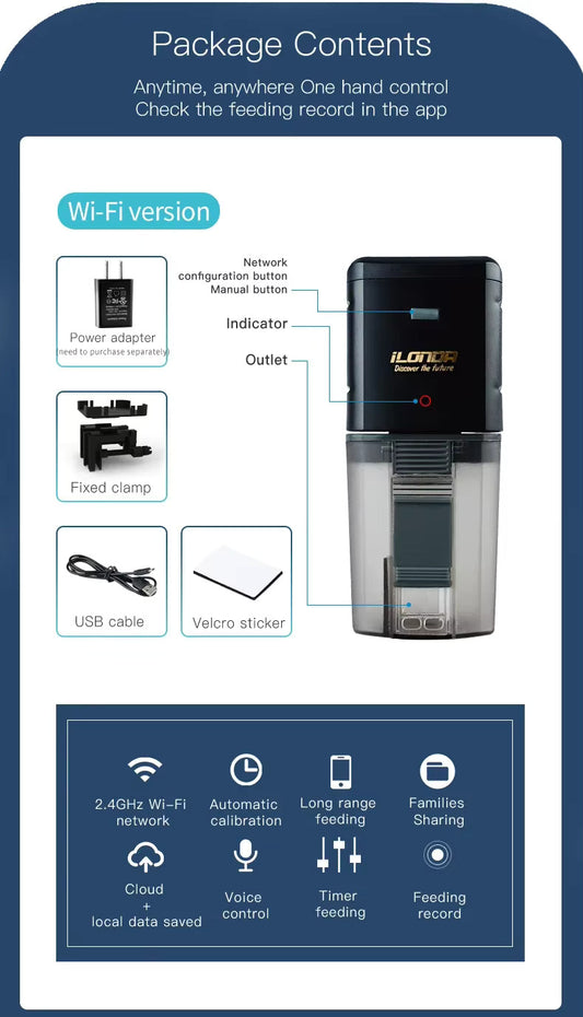 Automatic Aquarium Feeder Timing/Wifi  Smart Phone App