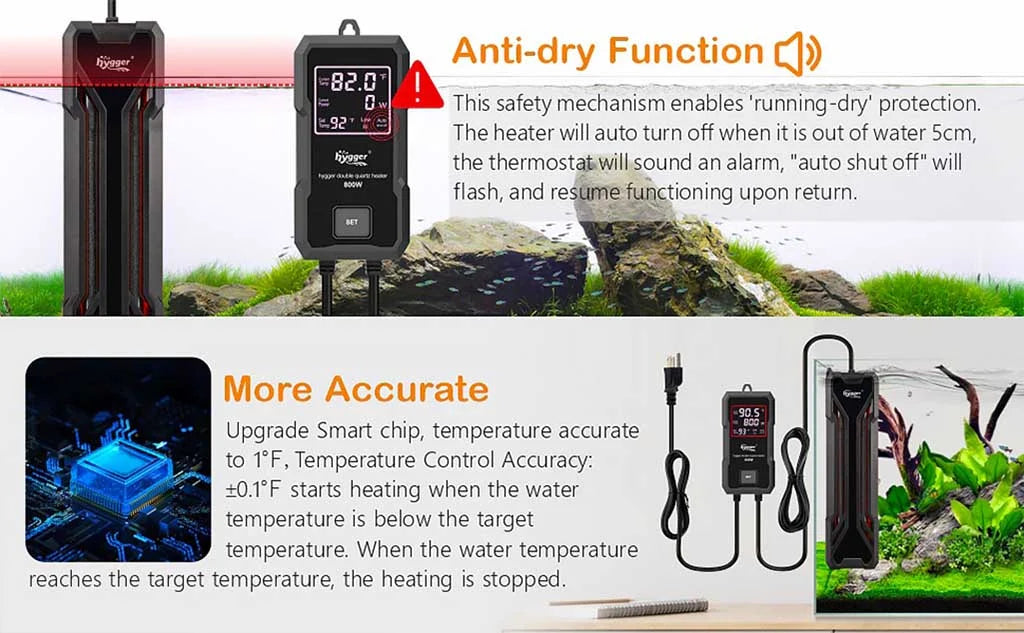 HYGGER Submersible Double Quartz Heater