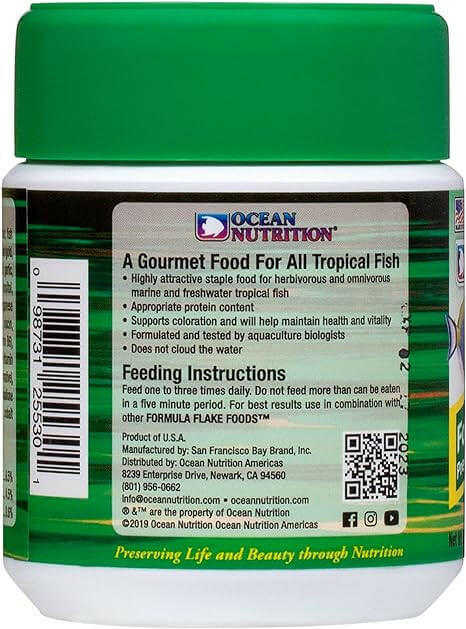 Ocean Nutrition Formula Two Flakes for All Tropical Fish 2.5 Oz..