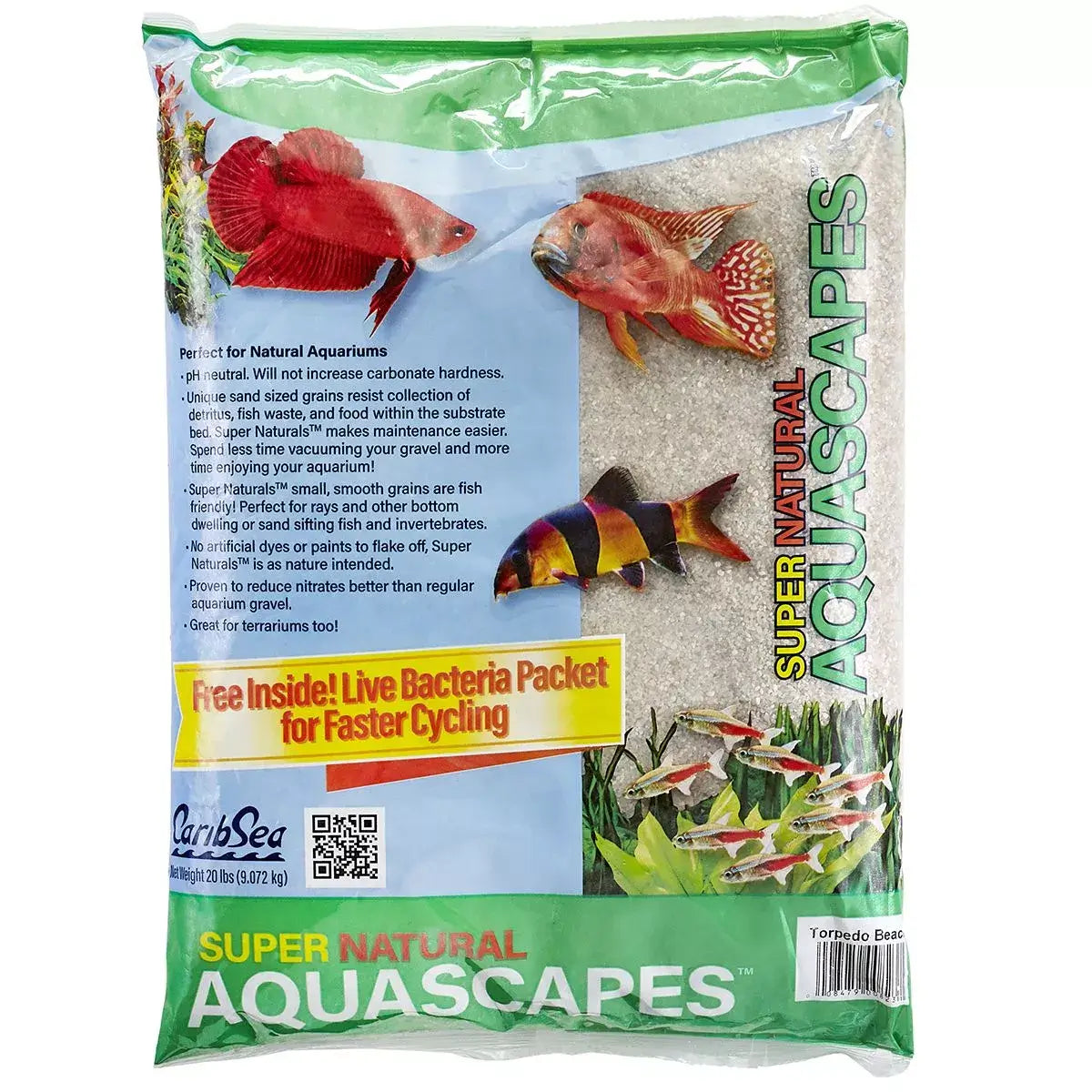 CaribSea Super Naturals Substrate Torpedo Beach 20Lbs.